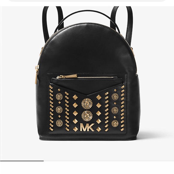 Michael Kors Black Backpack with Gold Details - Picture 11 of 11